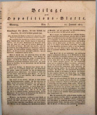 Oppositions-Blatt oder Weimarische Zeitung Montag 27. Januar 1817