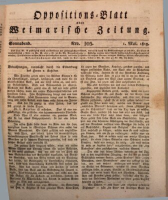 Oppositions-Blatt oder Weimarische Zeitung Samstag 1. Mai 1819