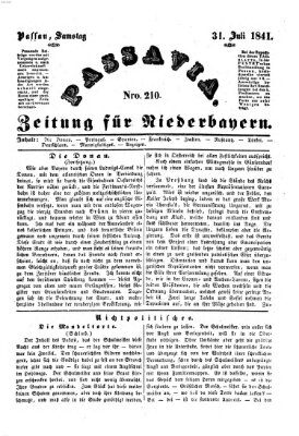 Passavia (Donau-Zeitung) Samstag 31. Juli 1841