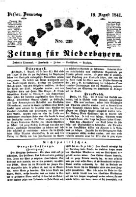 Passavia (Donau-Zeitung) Donnerstag 19. August 1841