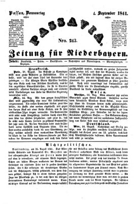Passavia (Donau-Zeitung) Donnerstag 2. September 1841