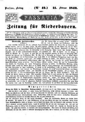 Passavia (Donau-Zeitung) Freitag 11. Februar 1842