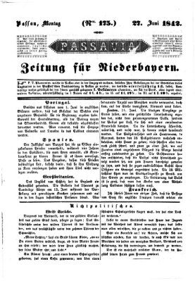 Passavia (Donau-Zeitung) Montag 27. Juni 1842