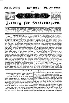 Passavia (Donau-Zeitung) Sonntag 10. Juli 1842