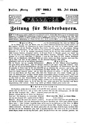 Passavia (Donau-Zeitung) Montag 25. Juli 1842