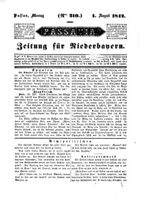 Passavia (Donau-Zeitung) Montag 1. August 1842