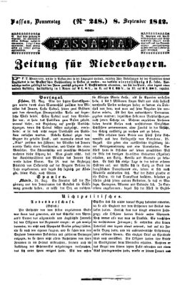 Passavia (Donau-Zeitung) Donnerstag 8. September 1842