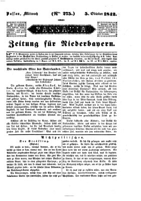 Passavia (Donau-Zeitung) Mittwoch 5. Oktober 1842