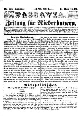 Passavia (Donau-Zeitung) Donnerstag 2. März 1843