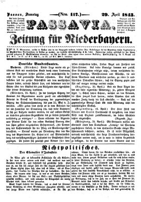 Passavia (Donau-Zeitung) Samstag 29. April 1843