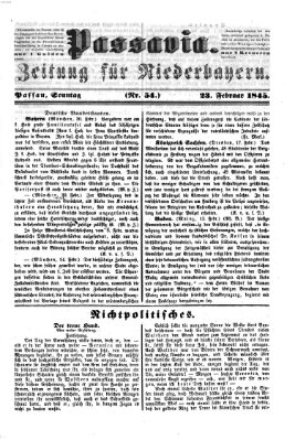 Passavia (Donau-Zeitung) Sonntag 23. Februar 1845