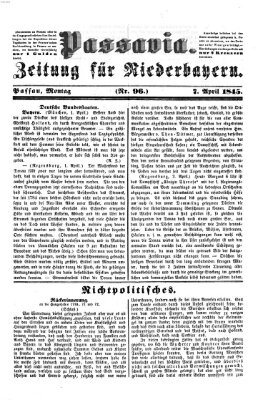 Passavia (Donau-Zeitung) Montag 7. April 1845