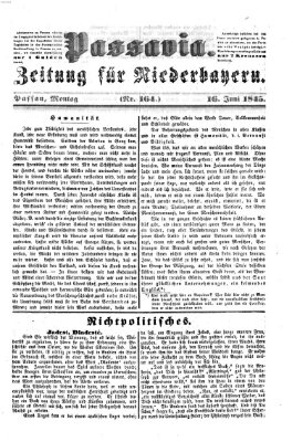 Passavia (Donau-Zeitung) Montag 16. Juni 1845