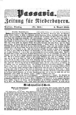 Passavia (Donau-Zeitung) Dienstag 5. August 1845