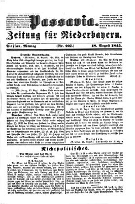 Passavia (Donau-Zeitung) Montag 18. August 1845