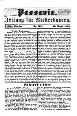 Passavia (Donau-Zeitung) Dienstag 19. August 1845