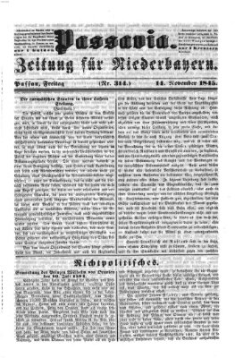 Passavia (Donau-Zeitung) Freitag 14. November 1845