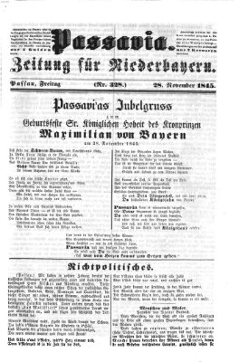 Passavia (Donau-Zeitung) Freitag 28. November 1845