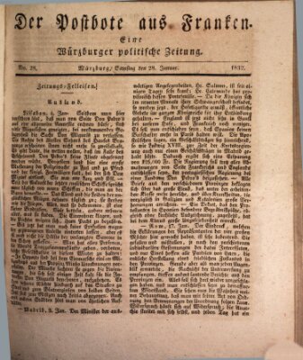 Der Postbote aus Franken Samstag 28. Januar 1832