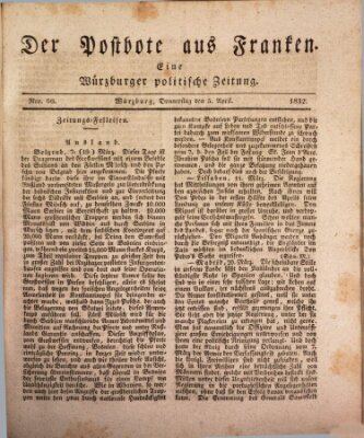 Der Postbote aus Franken Donnerstag 5. April 1832