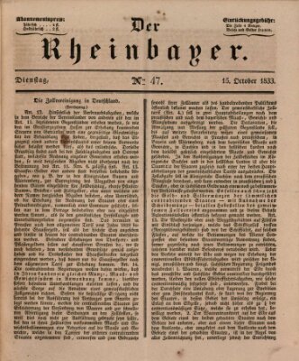 Der Rheinbayer Dienstag 15. Oktober 1833