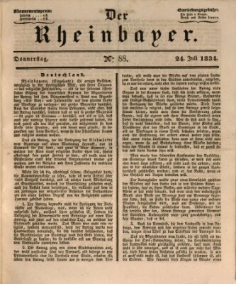 Der Rheinbayer Donnerstag 24. Juli 1834