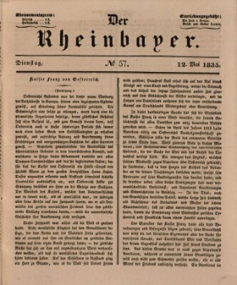 Der Rheinbayer Dienstag 12. Mai 1835