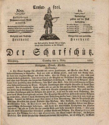 Der Scharfschütz Samstag 9. März 1833
