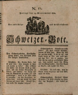 Der aufrichtige und wohlerfahrene Schweizer-Bote (Der Schweizer-Bote) Freitag 14. November 1800