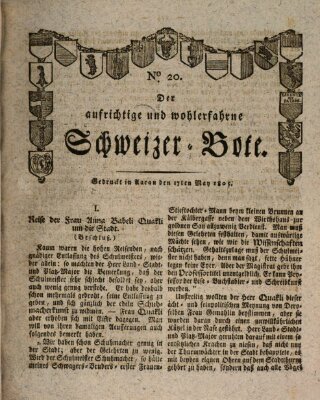 Der aufrichtige und wohlerfahrene Schweizer-Bote (Der Schweizer-Bote) Freitag 17. Mai 1805