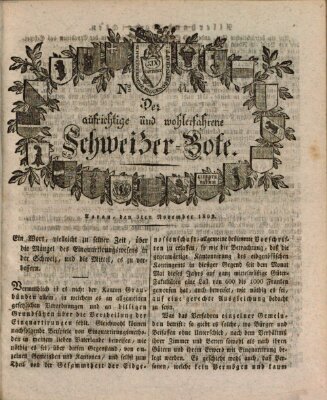 Der aufrichtige und wohlerfahrene Schweizer-Bote (Der Schweizer-Bote) Freitag 3. November 1809