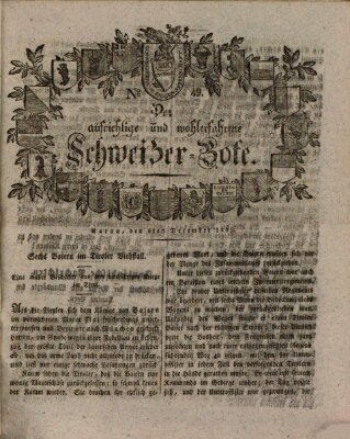Der aufrichtige und wohlerfahrene Schweizer-Bote (Der Schweizer-Bote) Freitag 8. Dezember 1809