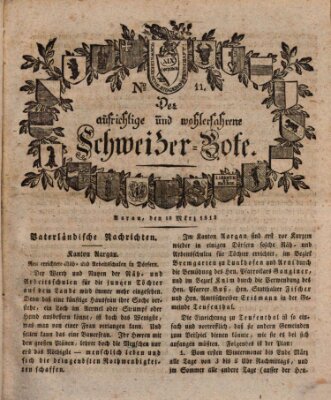 Der aufrichtige und wohlerfahrene Schweizer-Bote (Der Schweizer-Bote) Donnerstag 18. März 1813