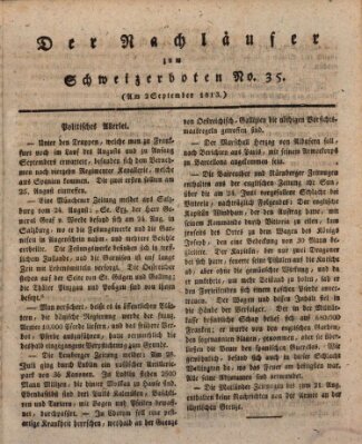 Der aufrichtige und wohlerfahrene Schweizer-Bote (Der Schweizer-Bote) Donnerstag 2. September 1813