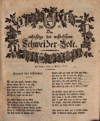 Der aufrichtige und wohlerfahrene Schweizer-Bote (Der Schweizer-Bote) Donnerstag 9. März 1815