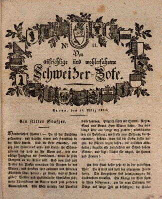 Der aufrichtige und wohlerfahrene Schweizer-Bote (Der Schweizer-Bote) Donnerstag 16. März 1815