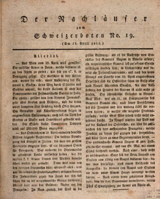 Der aufrichtige und wohlerfahrene Schweizer-Bote (Der Schweizer-Bote) Donnerstag 11. Mai 1815