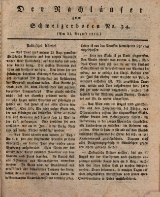 Der aufrichtige und wohlerfahrene Schweizer-Bote (Der Schweizer-Bote) Donnerstag 24. August 1815