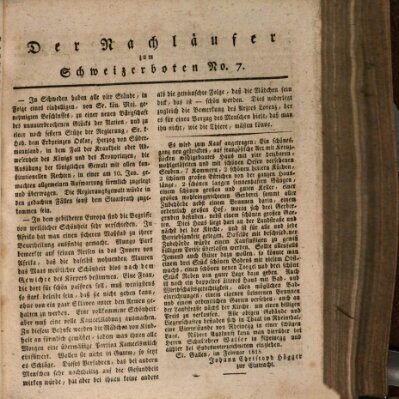 Der aufrichtige und wohlerfahrene Schweizer-Bote (Der Schweizer-Bote) Donnerstag 12. Februar 1818