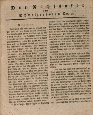 Der aufrichtige und wohlerfahrene Schweizer-Bote (Der Schweizer-Bote) Donnerstag 24. Mai 1821
