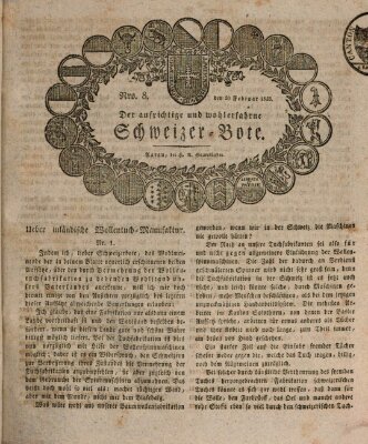 Der aufrichtige und wohlerfahrene Schweizer-Bote (Der Schweizer-Bote) Donnerstag 20. Februar 1823