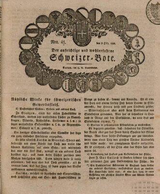 Der aufrichtige und wohlerfahrene Schweizer-Bote (Der Schweizer-Bote) Donnerstag 9. Oktober 1823