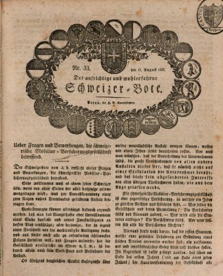 Der aufrichtige und wohlerfahrene Schweizer-Bote (Der Schweizer-Bote) Donnerstag 17. August 1826