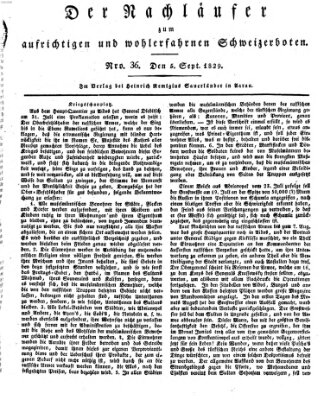 Der aufrichtige und wohlerfahrene Schweizer-Bote (Der Schweizer-Bote) Samstag 5. September 1829