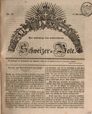 Der aufrichtige und wohlerfahrene Schweizer-Bote (Der Schweizer-Bote) Donnerstag 10. Juni 1830
