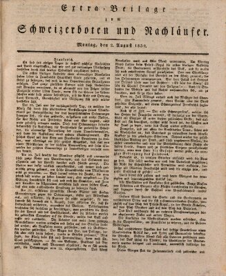 Der aufrichtige und wohlerfahrene Schweizer-Bote (Der Schweizer-Bote) Montag 2. August 1830