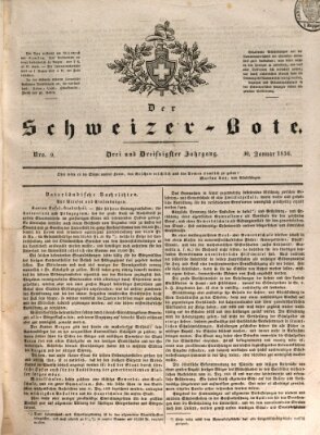 Der Schweizer-Bote Samstag 30. Januar 1836