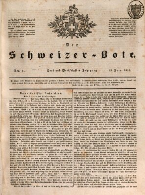 Der Schweizer-Bote Samstag 25. Juni 1836