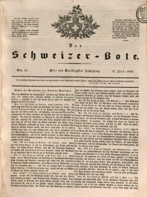 Der Schweizer-Bote Mittwoch 27. Juli 1836