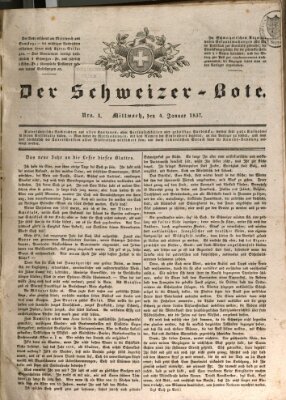 Der Schweizer-Bote Mittwoch 4. Januar 1837